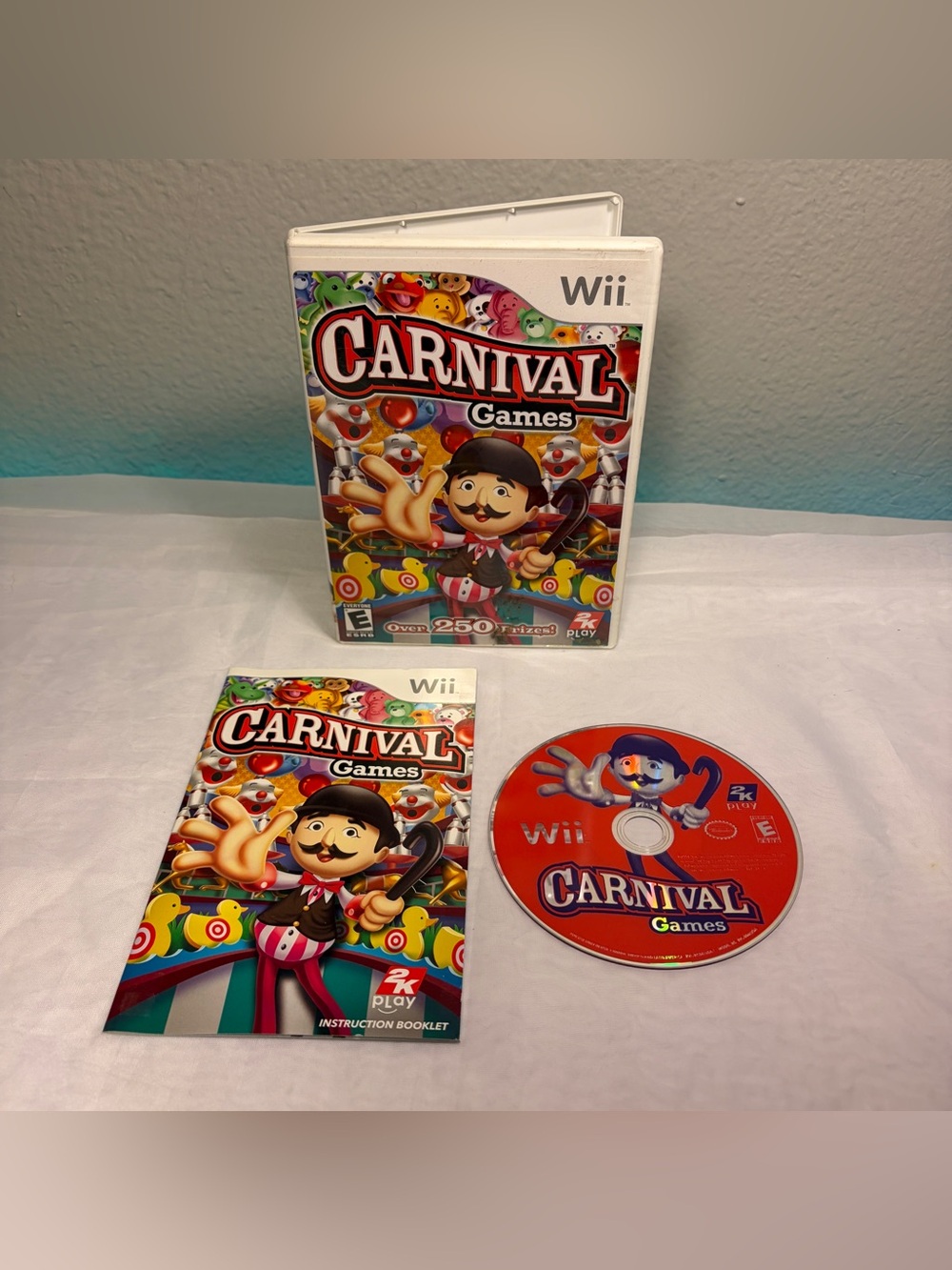 Carnival Games (Nintendo Wii, 2007) - CIB Complete In Box Tested & Works Game
